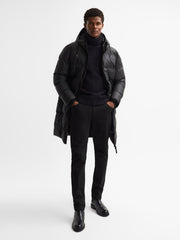 Reiss Coats &amp; Jackets | Rains Hooded Puffer Jacket Black - Women