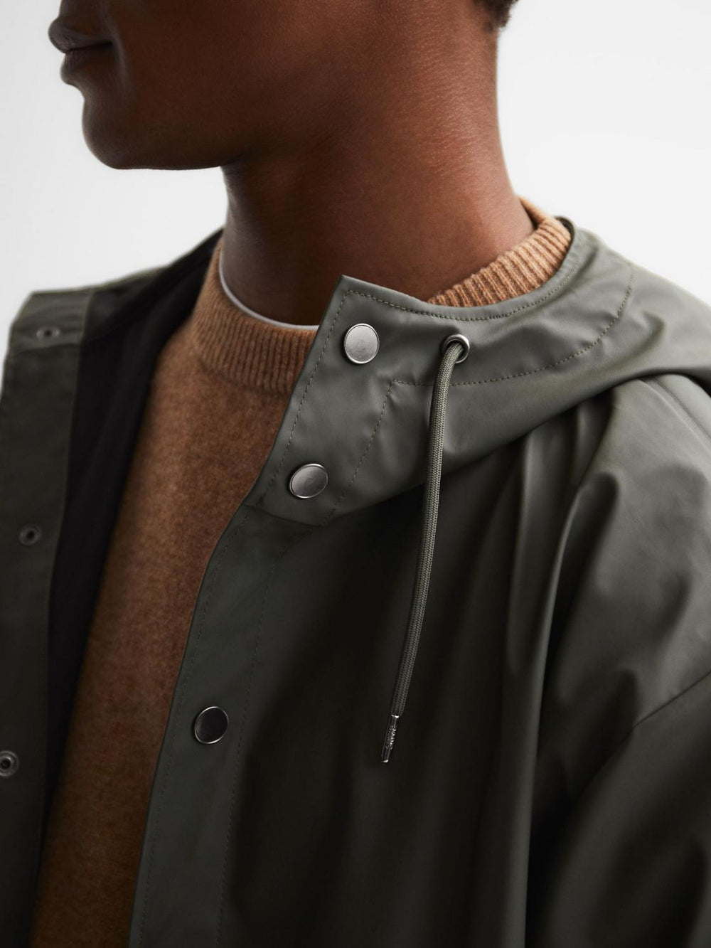 Reiss Coats &amp; Jackets | Rains Hooded Raincoat Jacket Black - Men