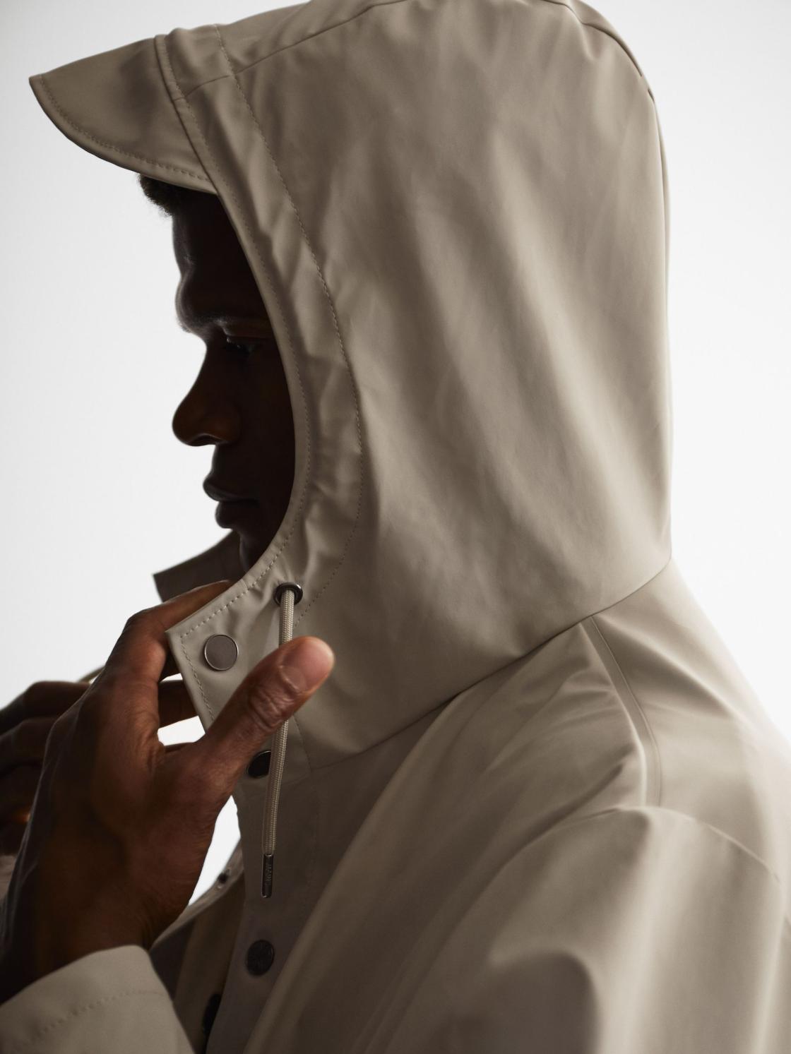 Reiss Coats &amp; Jackets | Rains Hooded Raincoat Jacket Black - Men