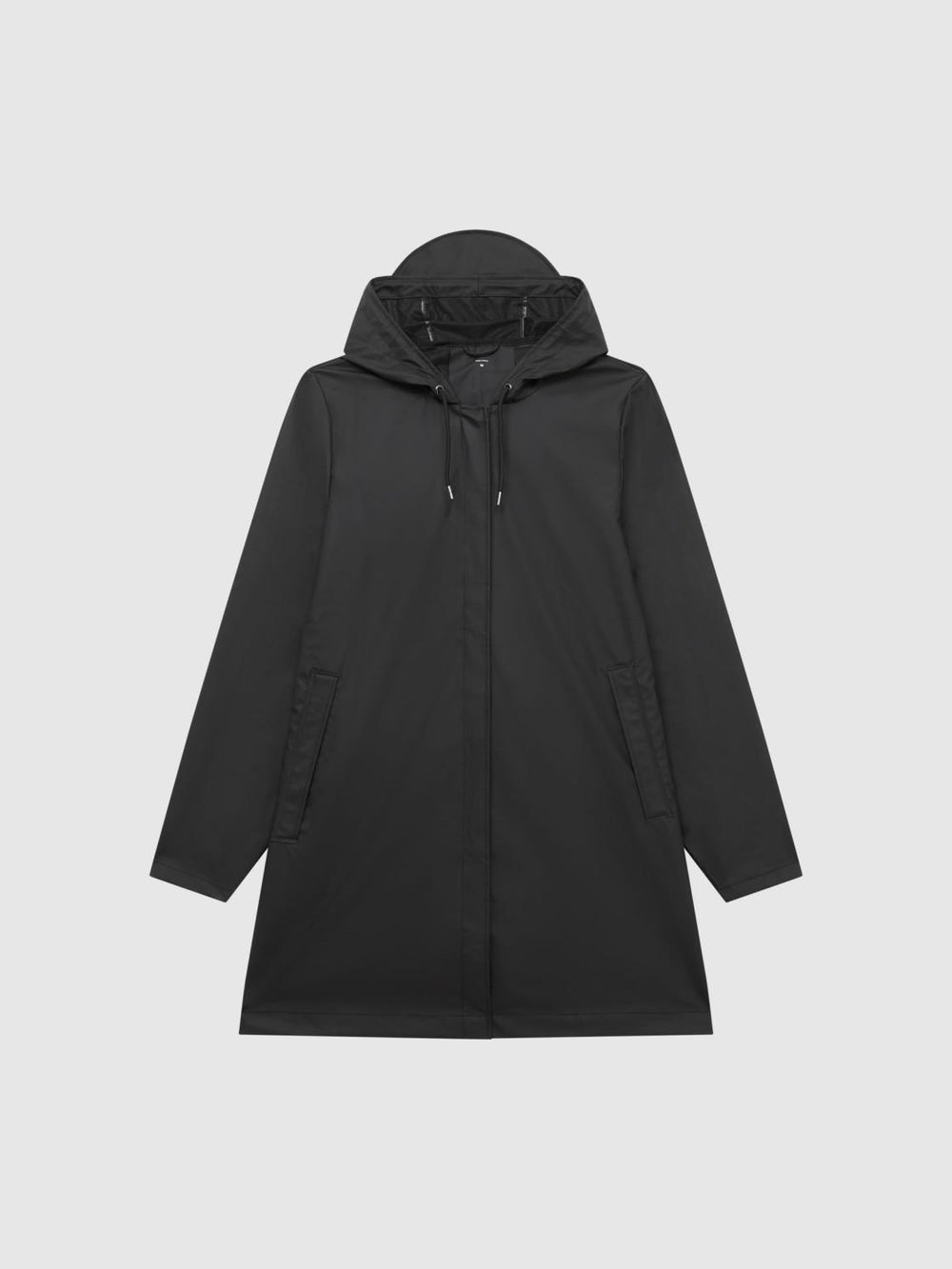Reiss Coats &amp; Jackets | Rains Rains Hooded A-line Jacket Black - Women