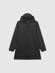 Reiss Coats &amp; Jackets | Rains Rains Hooded A-line Jacket Black - Women