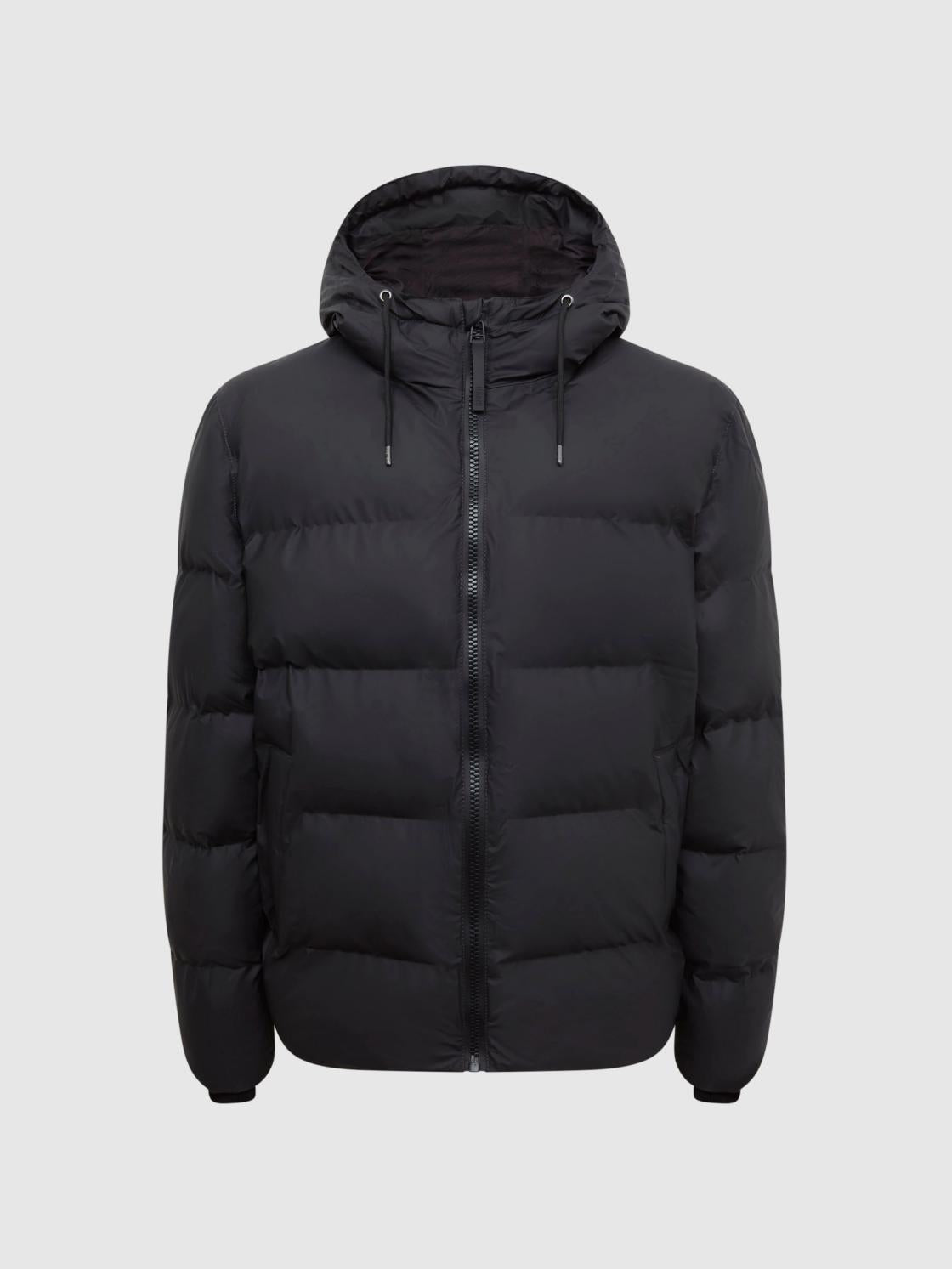 Reiss Coats &amp; Jackets | Rains Rains Hooded Puffer Jacket Black - Men