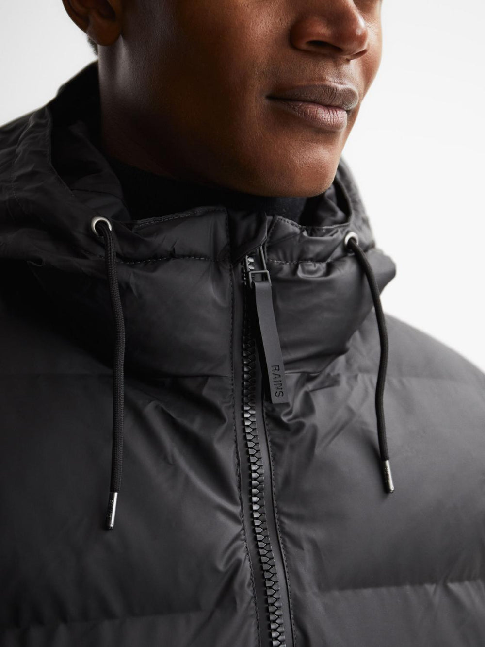 Reiss Coats &amp; Jackets | Rains Rains Hooded Puffer Jacket Black - Men