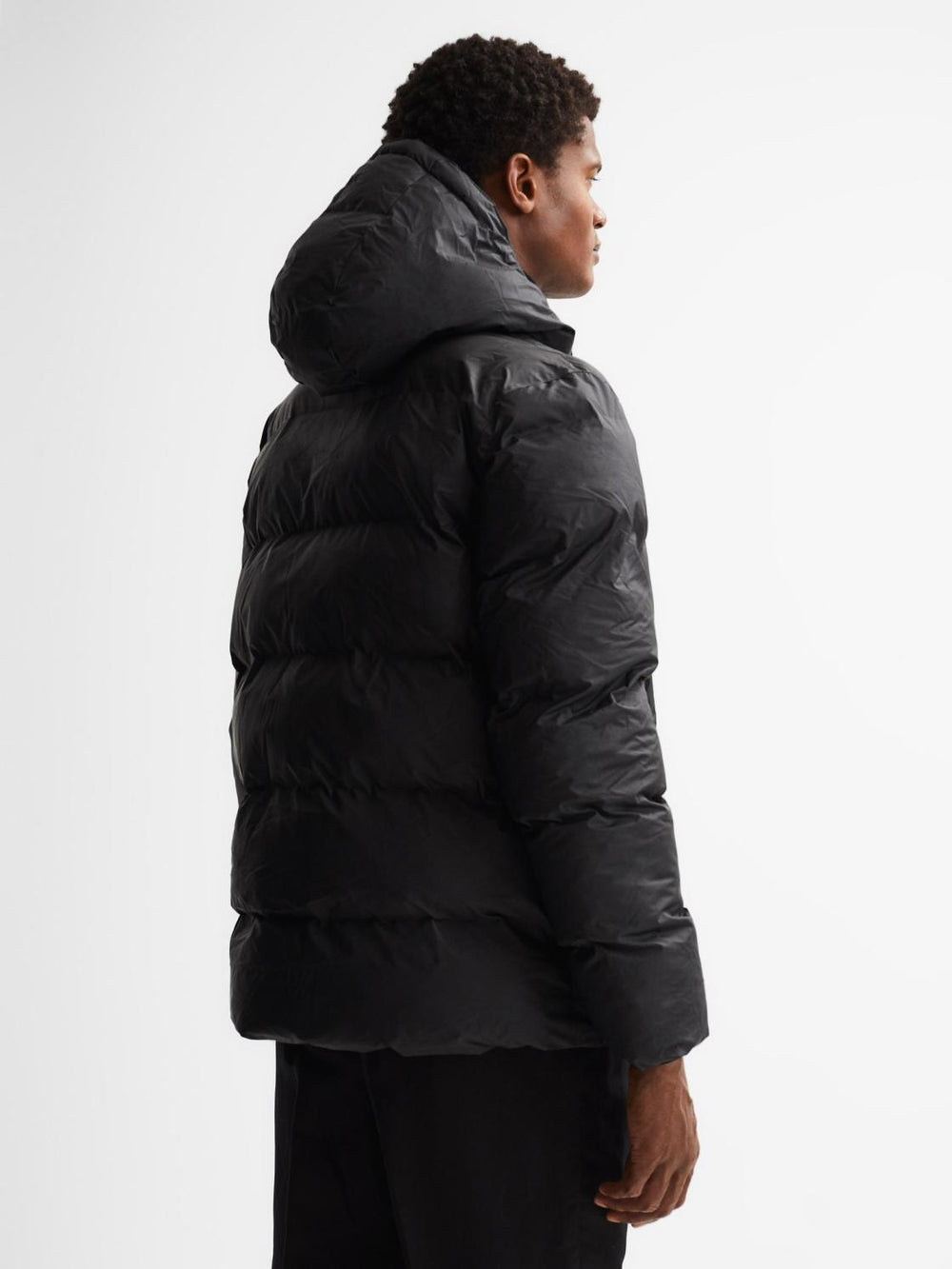 Reiss Coats &amp; Jackets | Rains Rains Hooded Puffer Jacket Black - Men