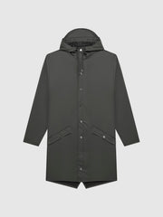 Reiss Coats &amp; Jackets | Rains Rains Longline Hooded Jacket Dark Green - Men