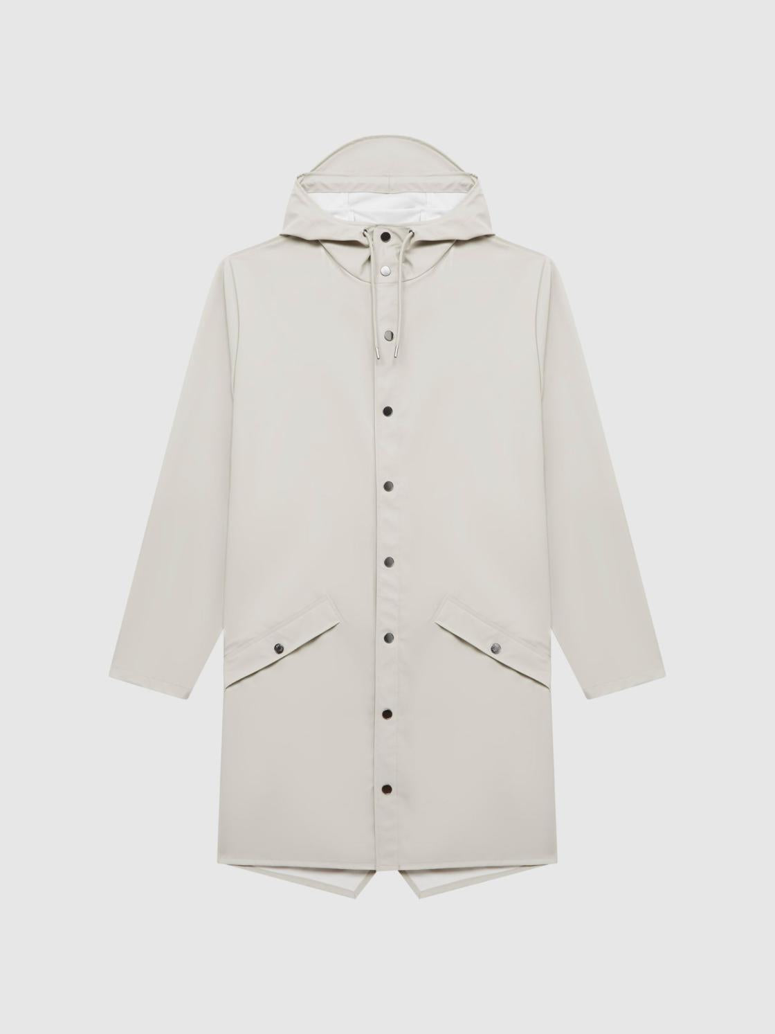 Reiss Coats &amp; Jackets | Rains Rains Longline Hooded Jacket Dark Green - Men