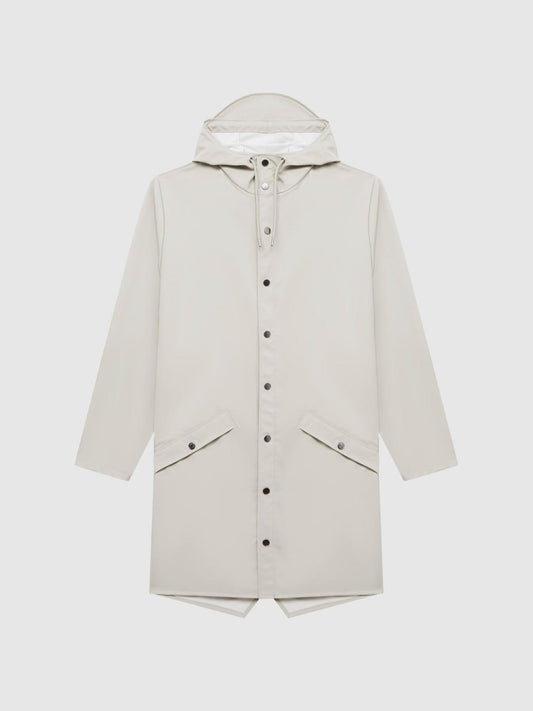 Reiss Coats &amp; Jackets | Rains Rains Longline Hooded Jacket Dark Green - Men