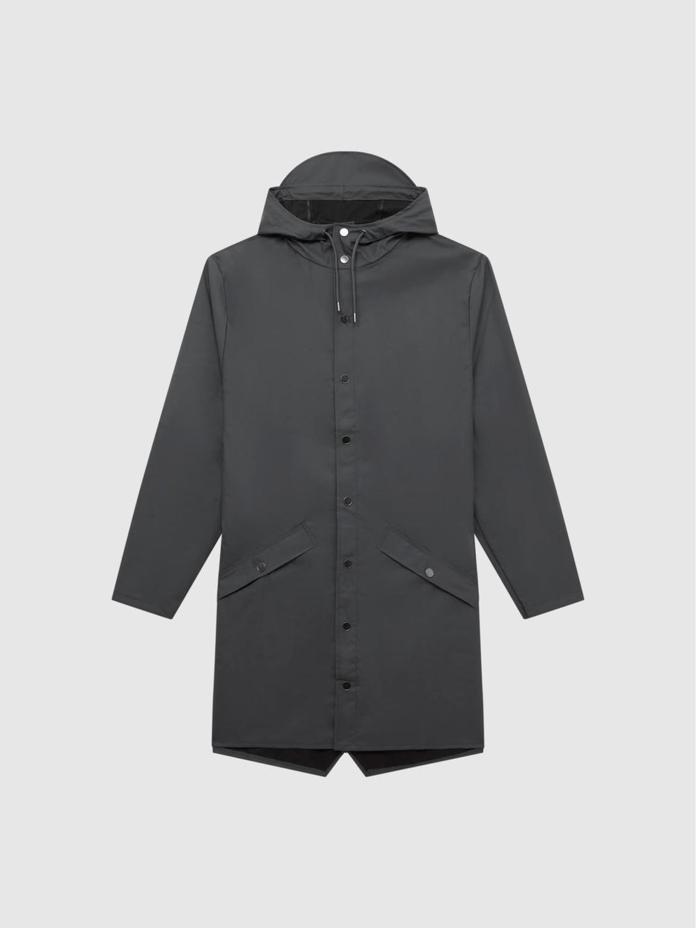 Reiss Coats &amp; Jackets | Rains Rains Longline Hooded Jacket Dark Green - Men