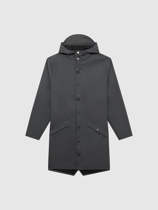 Reiss Coats &amp; Jackets | Rains Rains Longline Hooded Jacket Dark Green - Men