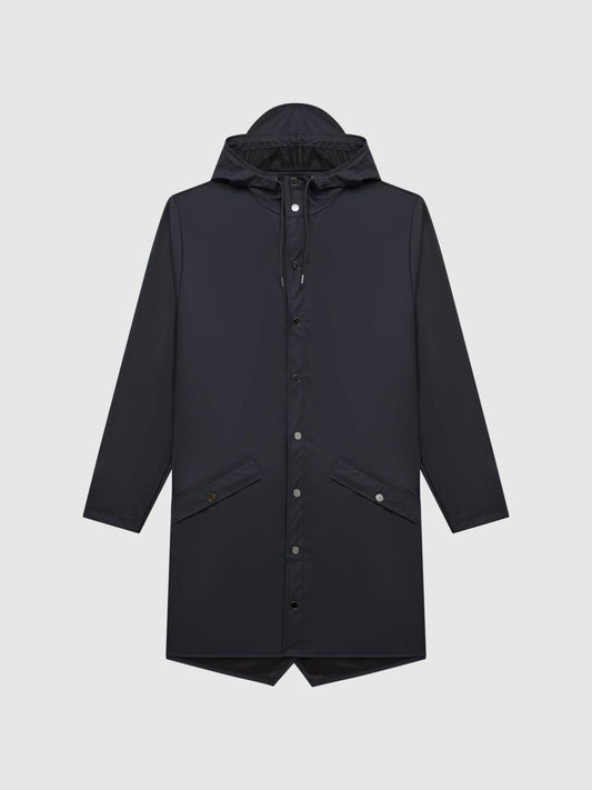 Reiss Coats &amp; Jackets | Rains Rains Longline Hooded Jacket Dark Green - Men