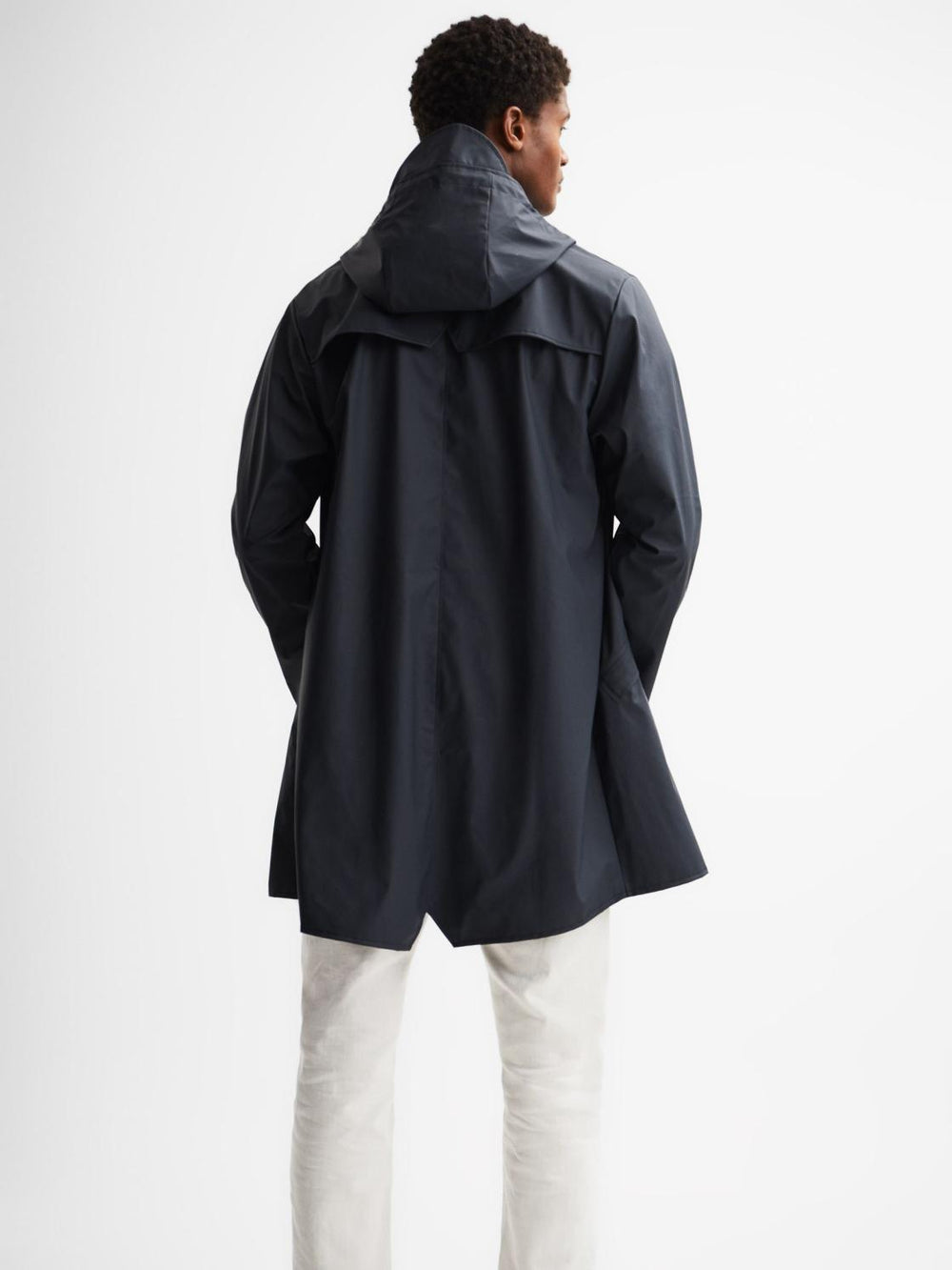 Reiss Coats &amp; Jackets | Rains Rains Longline Hooded Jacket Dark Green - Men