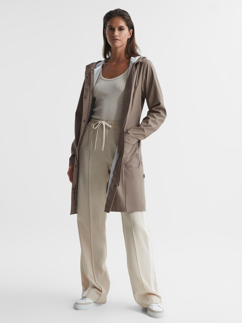 Reiss Coats &amp; Jackets | Rains Trench Coat Taupe - Women