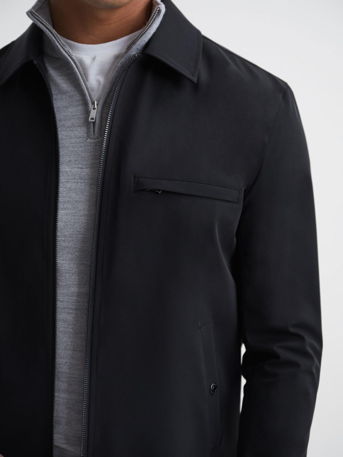Reiss Coats &amp; Jackets | Tyrone Zip Through Harrington Jacket Black - Men