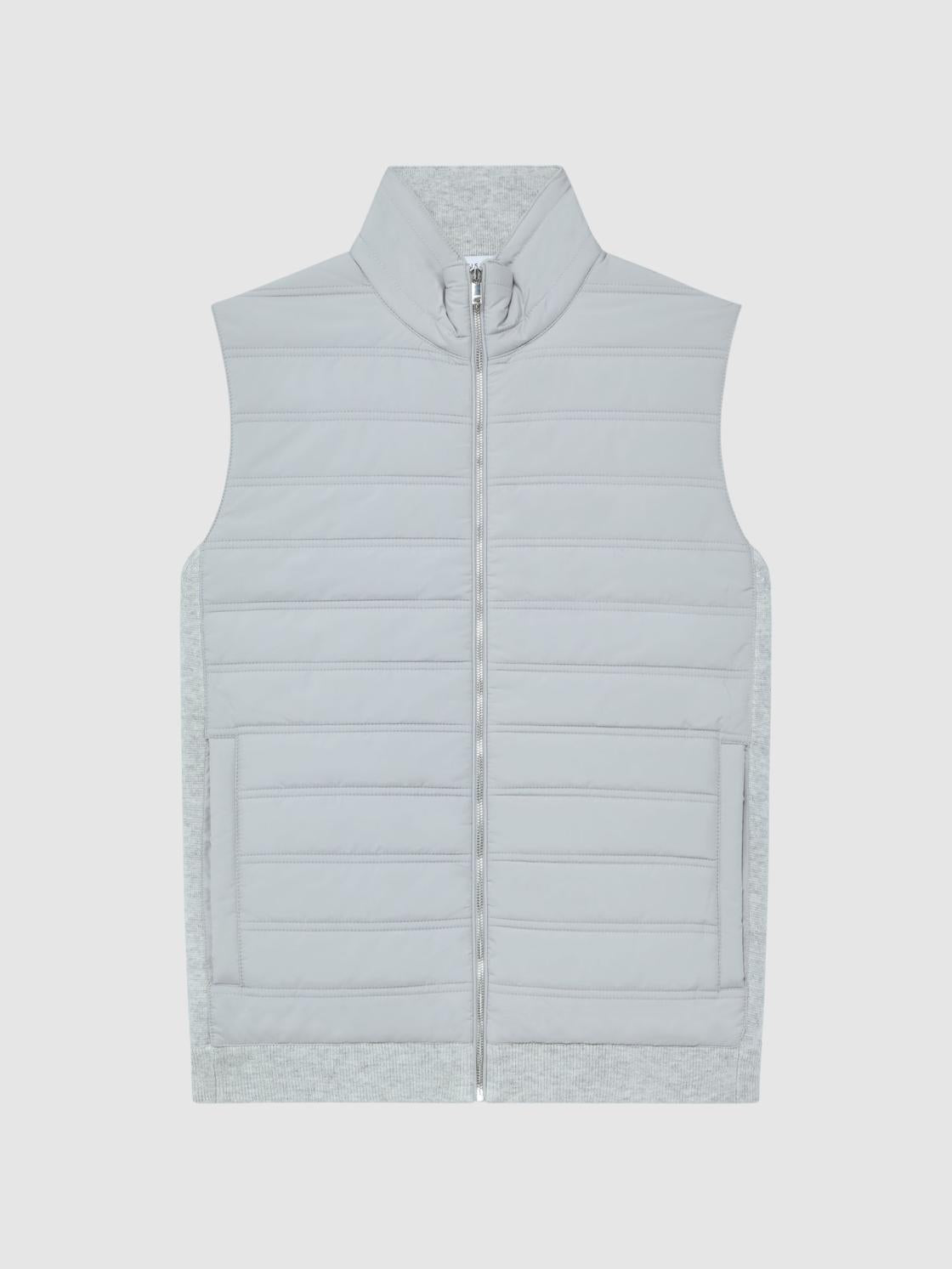 Reiss Coats &amp; Jackets | William Quilted Gilet Soft Grey - Men