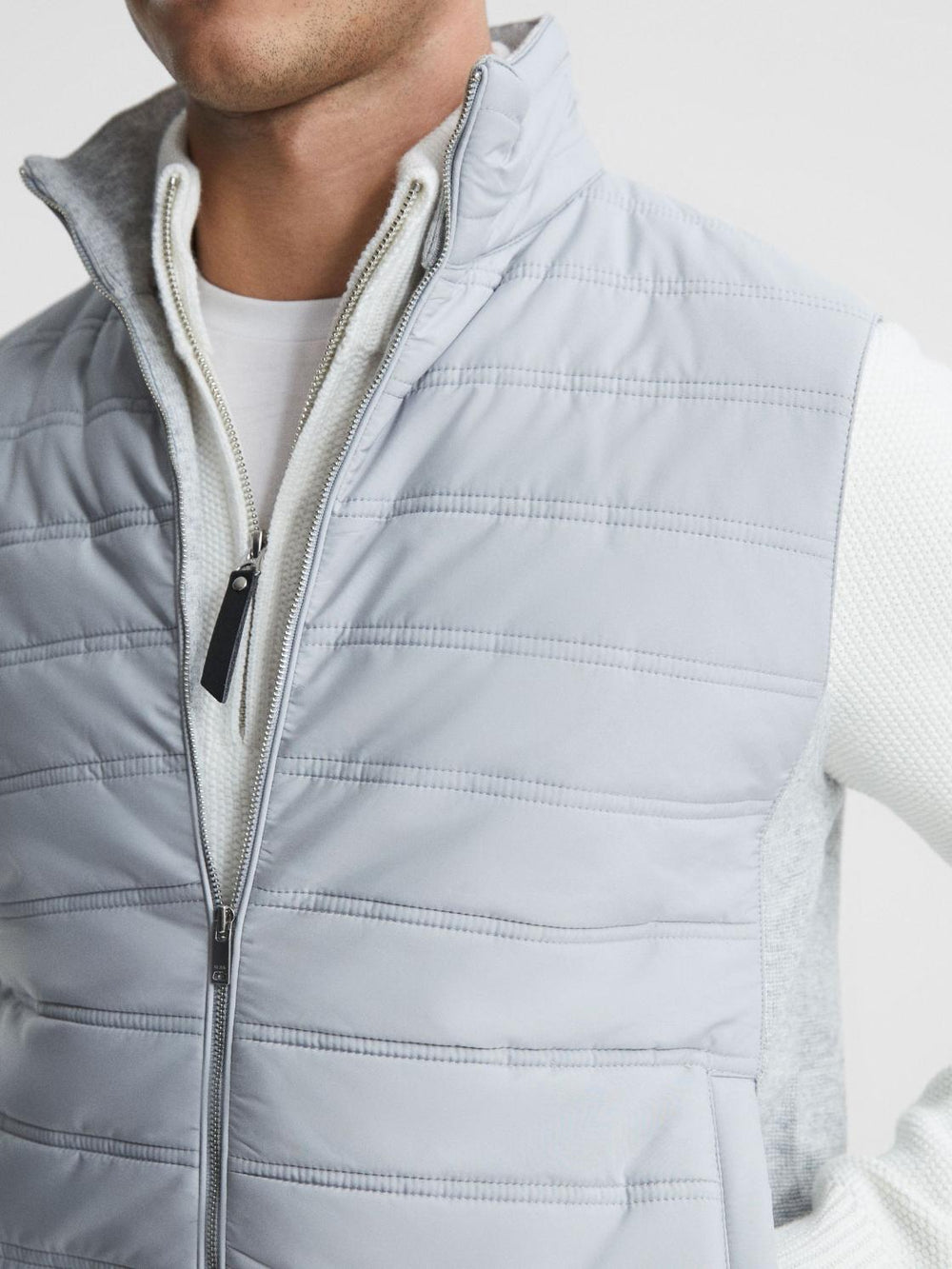 Reiss Coats &amp; Jackets | William Quilted Gilet Soft Grey - Men
