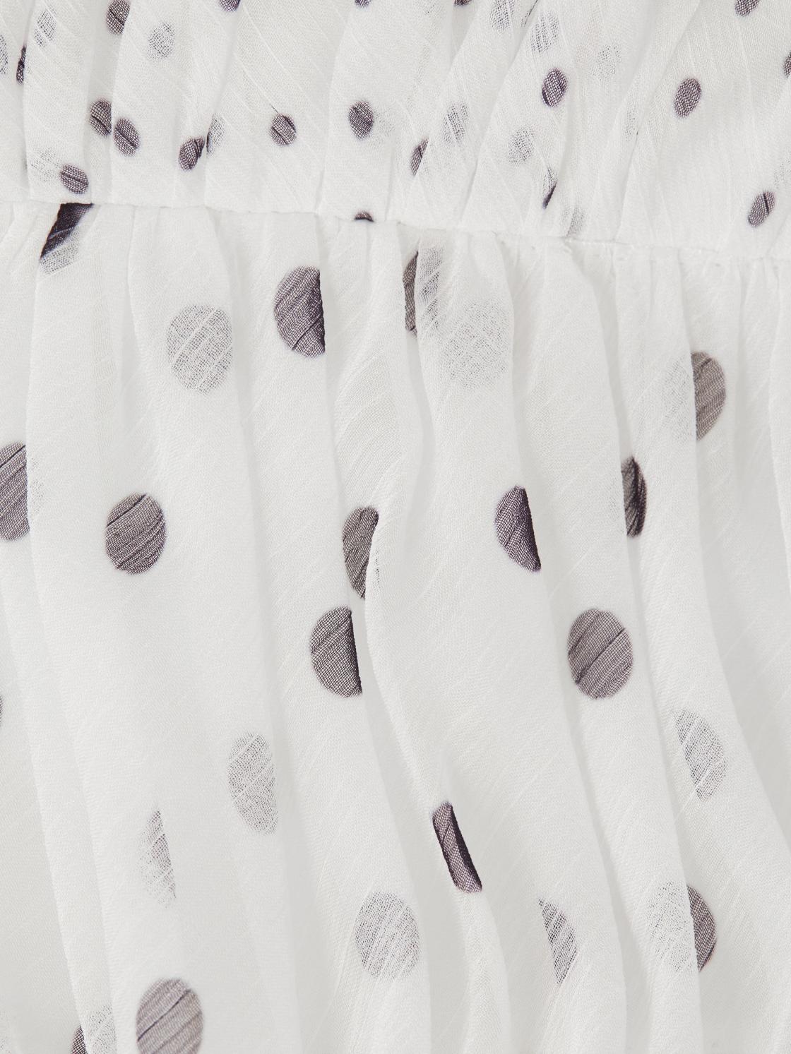 Reiss Dresses | Analise Halston Polka Dot Ruched Mini Dress Chalk - Women