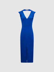 Reiss Dresses | Andi Shoulder Detail Bodycon Dress Blue - Women