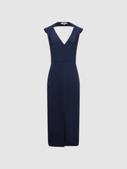 Reiss Dresses | Andi Shoulder Detail Bodycon Dress Navy - Women