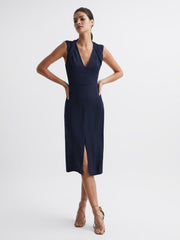 Reiss Dresses | Andi Shoulder Detail Bodycon Dress Navy - Women