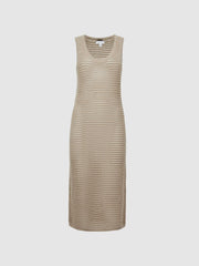Reiss Dresses | Avene Knitted Bodycon Midi Dress Neutral - Women