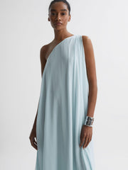 Reiss Dresses | Charly One Shoulder Maxi Dress Green - Women