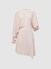 Reiss Dresses | Christy Cape Sleeve Asymmetric Mini Dress Nude - Women
