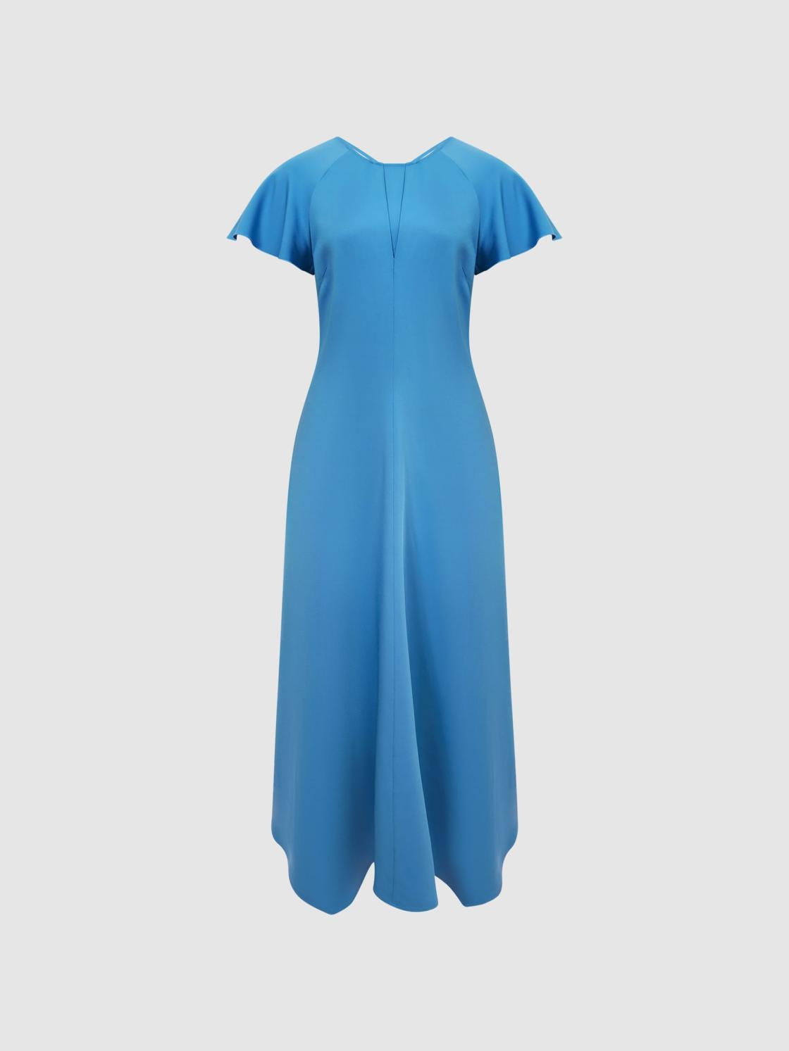 Reiss Dresses | Eleni Cap Sleeve Maxi Dress Blue - Women