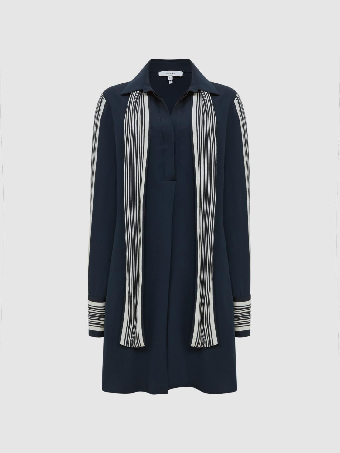 Reiss Dresses | Ellie Side Stripe Mini Dress Navy - Women