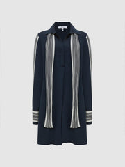 Reiss Dresses | Ellie Side Stripe Mini Dress Navy - Women