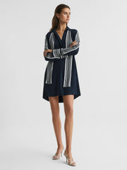 Reiss Dresses | Ellie Side Stripe Mini Dress Navy - Women