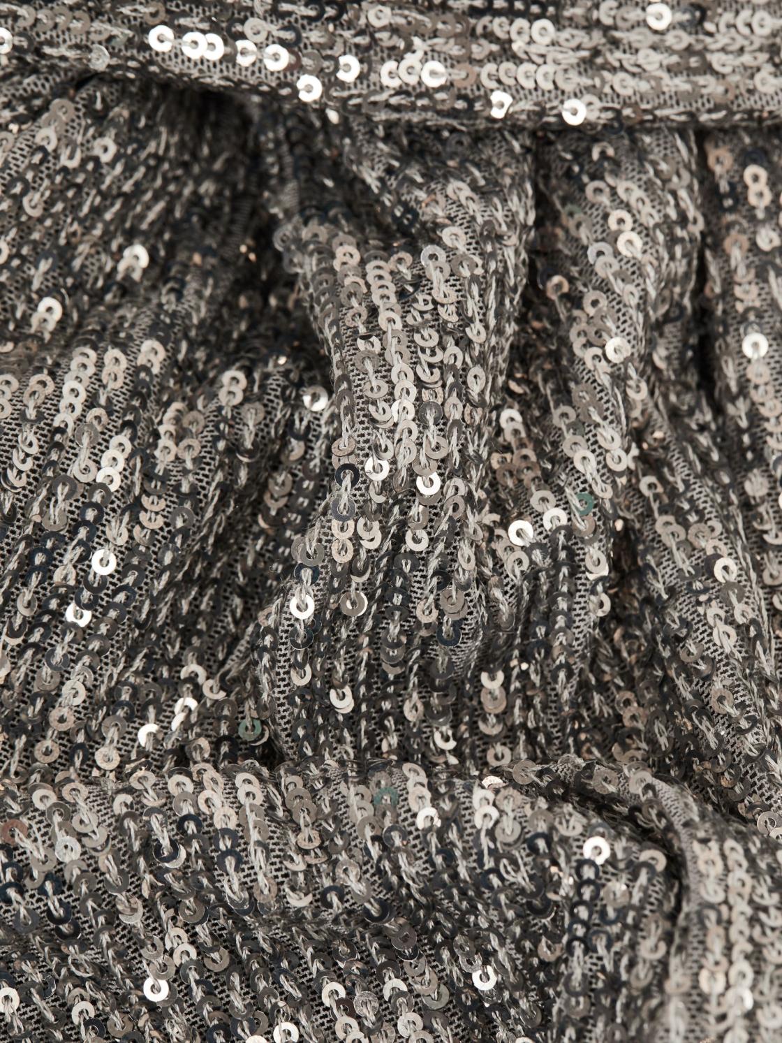 Reiss Dresses | Falan Halston Sequin Wrap Midi Dress Silver - Women