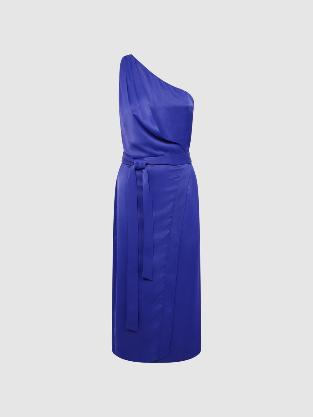 Reiss Dresses | Flora Off-The-Shoulder Satin Midi Dress Purple - Women