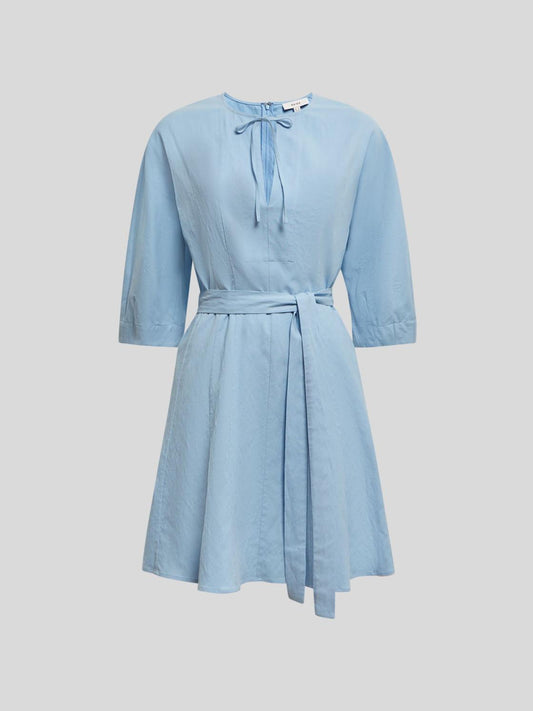 Reiss Dresses | Freida Relaxed Fit Self-Tie Mini Dress Blue - Women
