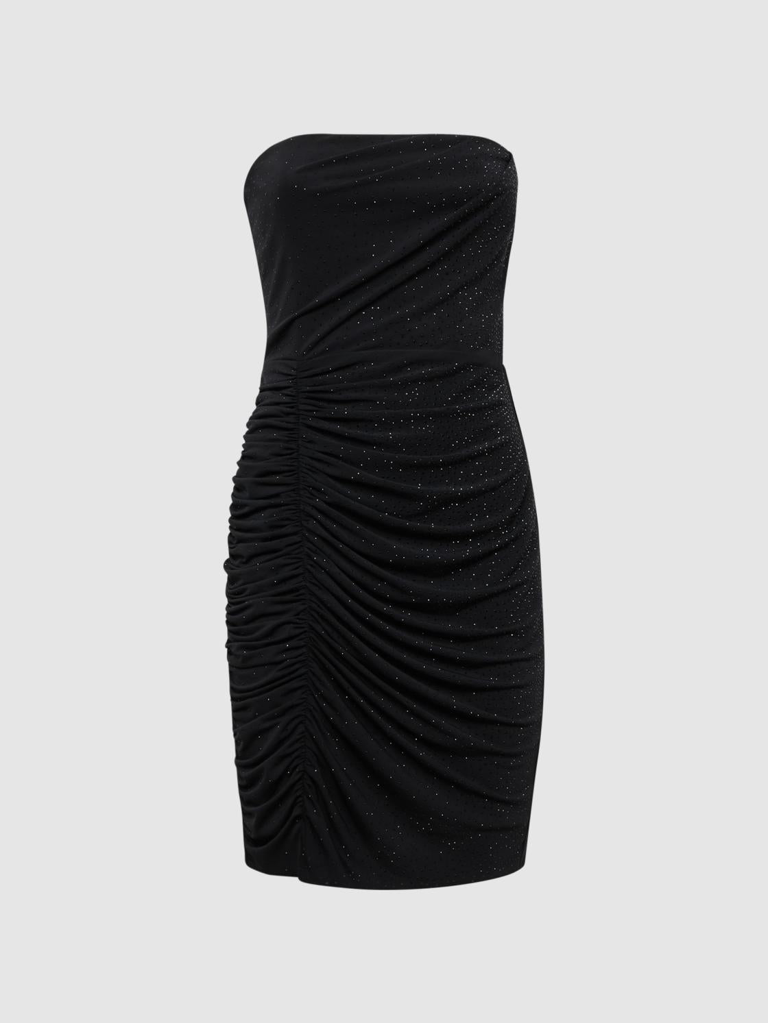 Reiss Dresses | Geneva Halston Embellished Strapless Mini Dress Black - Women
