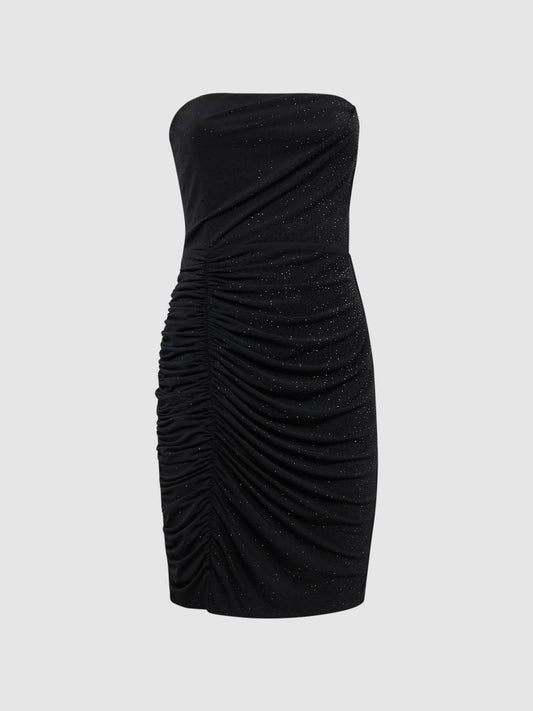 Reiss Dresses | Geneva Halston Embellished Strapless Mini Dress Black - Women