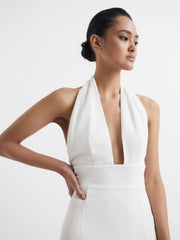 Reiss Dresses | Grace Maxi Dress With Cape White - Women