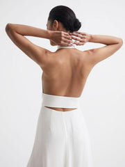 Reiss Dresses | Grace Maxi Dress With Cape White - Women