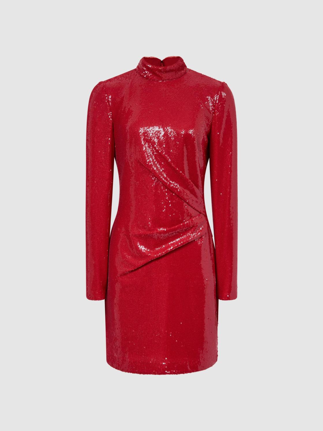 Reiss Dresses | Halston - Emely Halston Sequin Mini Dress Red - Women