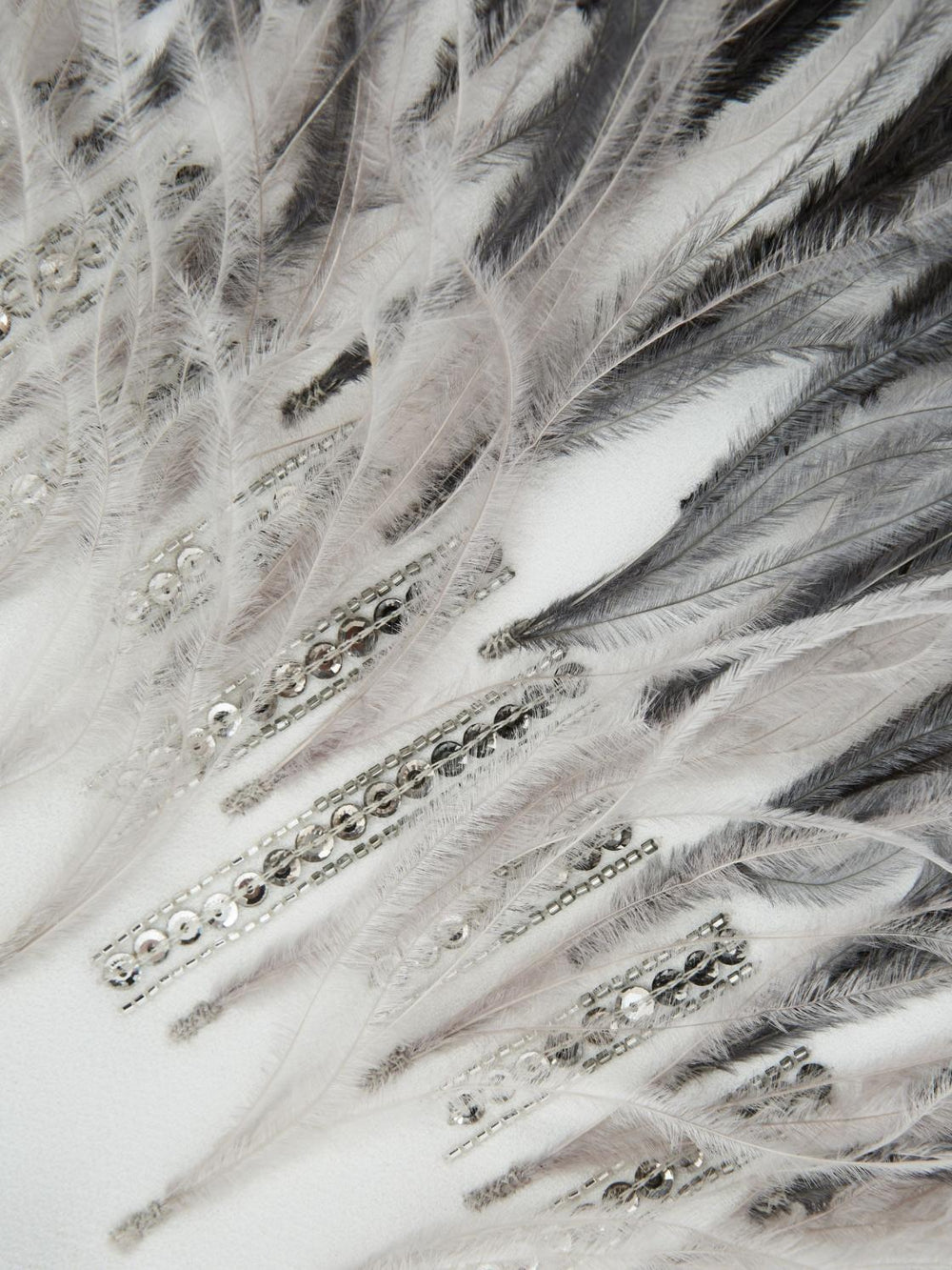 Reiss Dresses | Halston - Kendall Halston Tailored Feather Sleeve Mini Dress White - Women