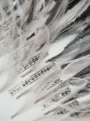 Reiss Dresses | Halston - Kendall Halston Tailored Feather Sleeve Mini Dress White - Women