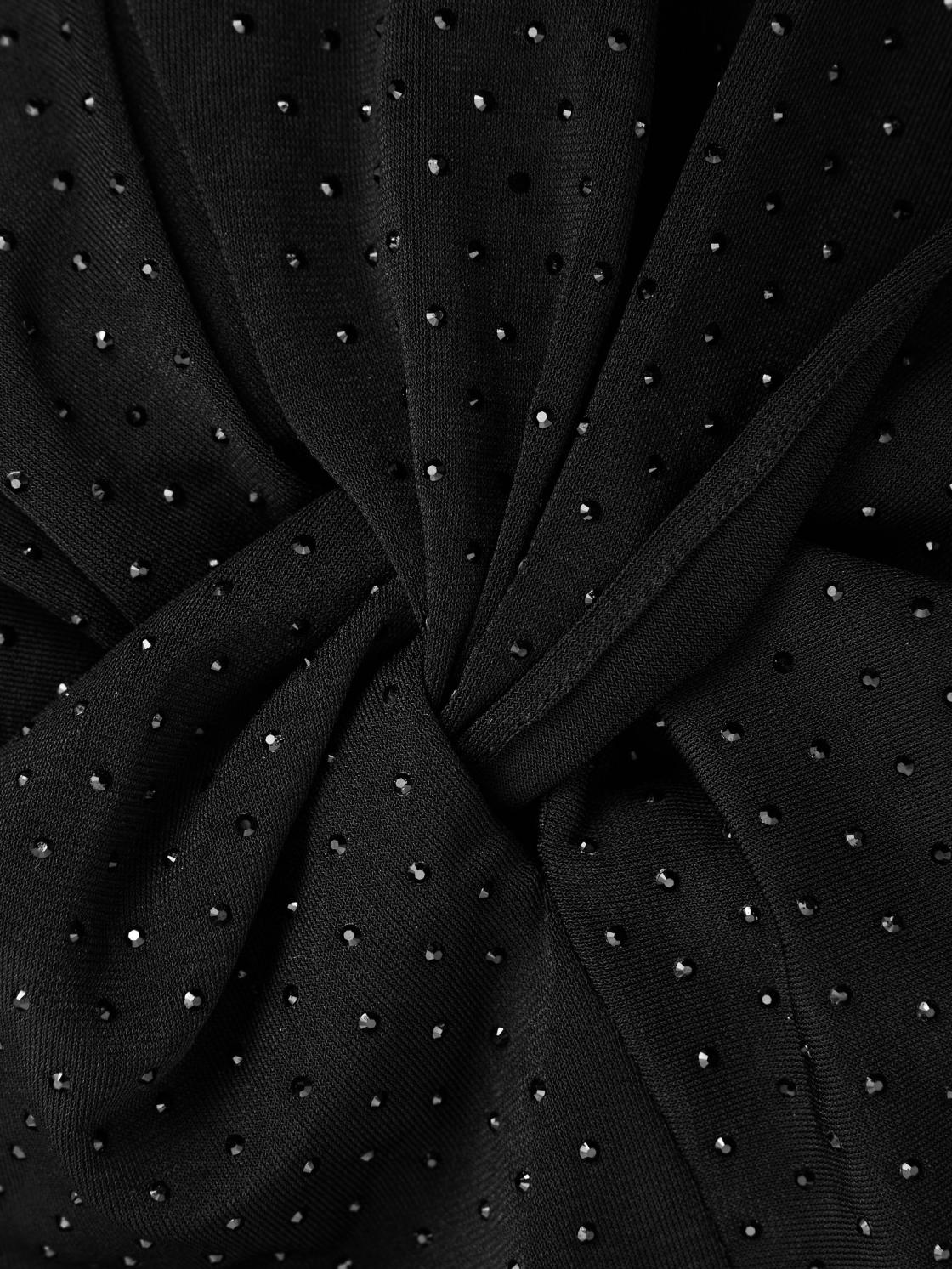 Reiss Dresses | Halston - Tenaya Halston Crystal Jersey Midi Dress Black - Women