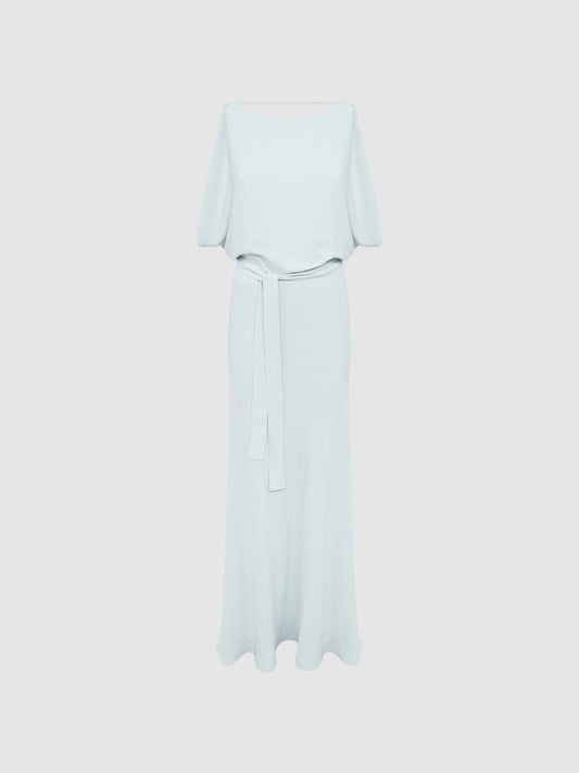 Reiss Dresses | Ida Cowl Neck Bridesmaid Maxi Dress Green - Women