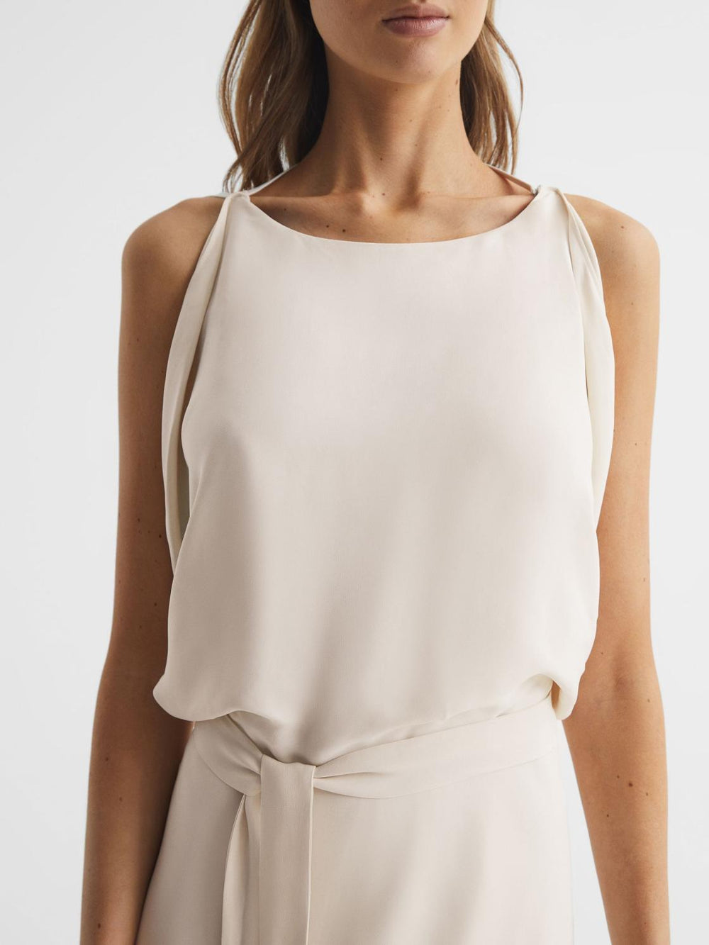 Reiss Dresses | Ida Cowl Neck Bridesmaid Maxi Dress Ivory - Women