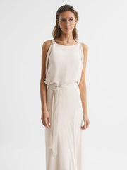 Reiss Dresses | Ida Cowl Neck Bridesmaid Maxi Dress Ivory - Women