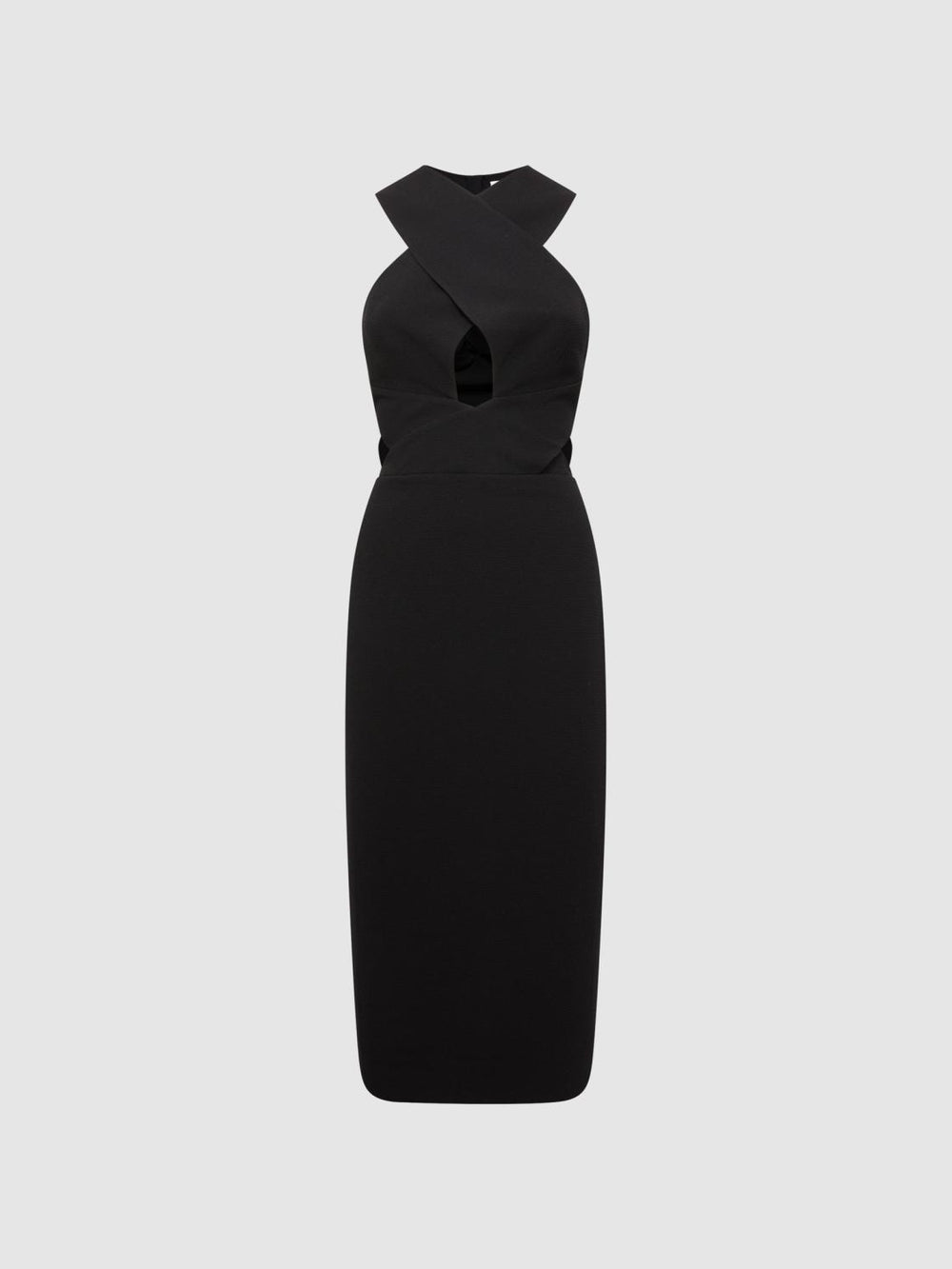 Reiss Dresses | Inez Bodycon Cut-Out Midi Dress Black - Women