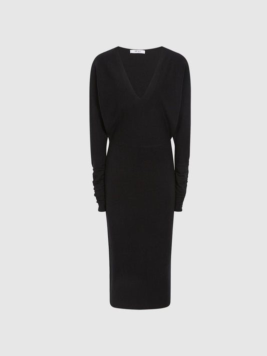Reiss Dresses | Jenna Cashmere Blend Ruched Sleeve Dress - Women