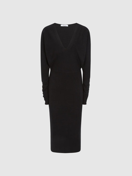 Reiss Dresses | Jenna Cashmere Blend Ruched Sleeve Dress - Women