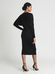 Reiss Dresses | Jenna Cashmere Blend Ruched Sleeve Dress - Women