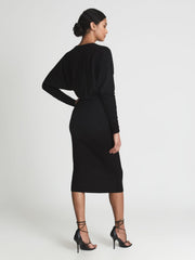 Reiss Dresses | Jenna Cashmere Blend Ruched Sleeve Dress - Women