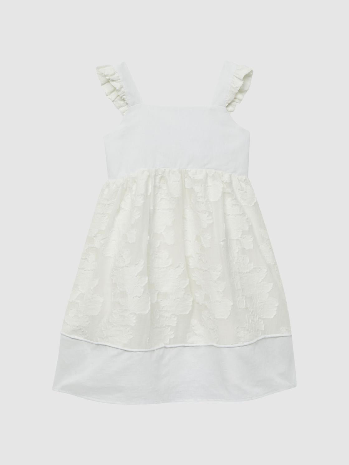Reiss Dresses &amp; Jumpsuits | Abby Lace Detail Bow Back Dress White - Children